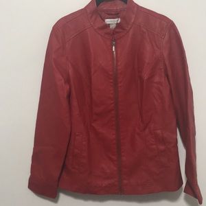 Christopher Banks Women’s Red Leather Jacket
